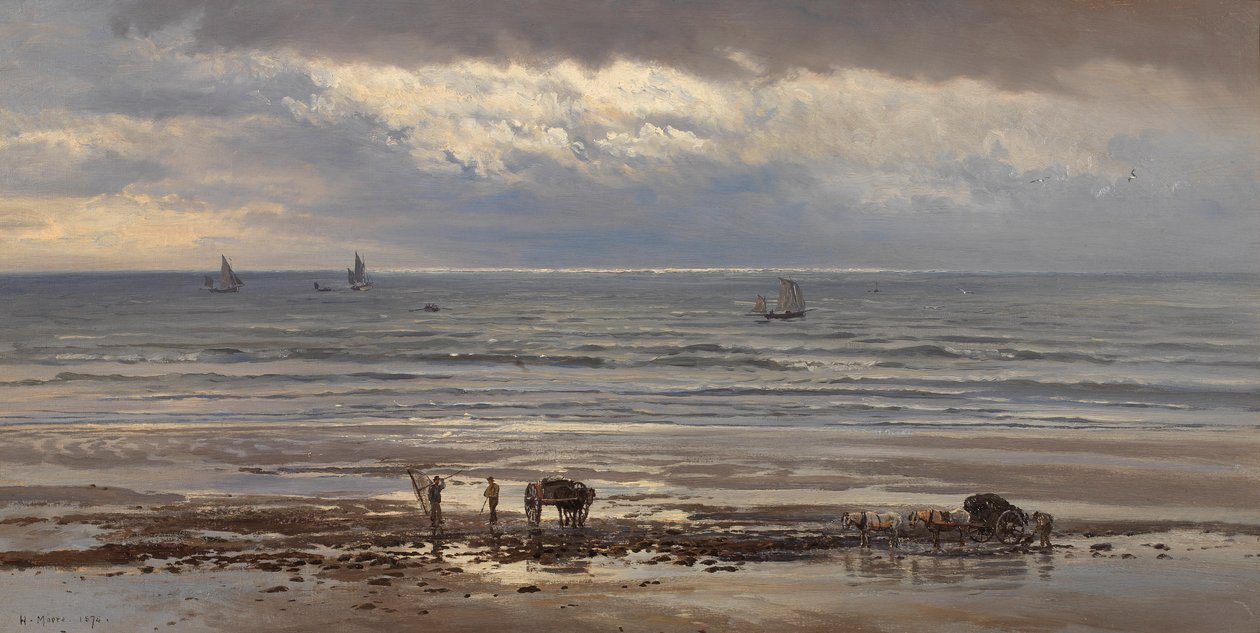 Ramasseurs de varech - Un matin gris, 1874 - Henry Moore