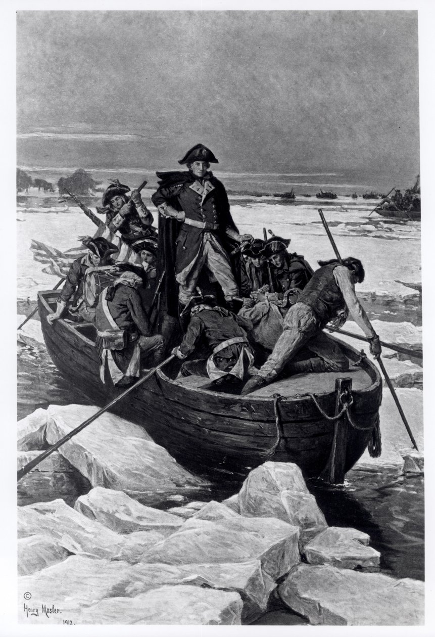 George Washington traversant le fleuve Delaware - Henry Mosler