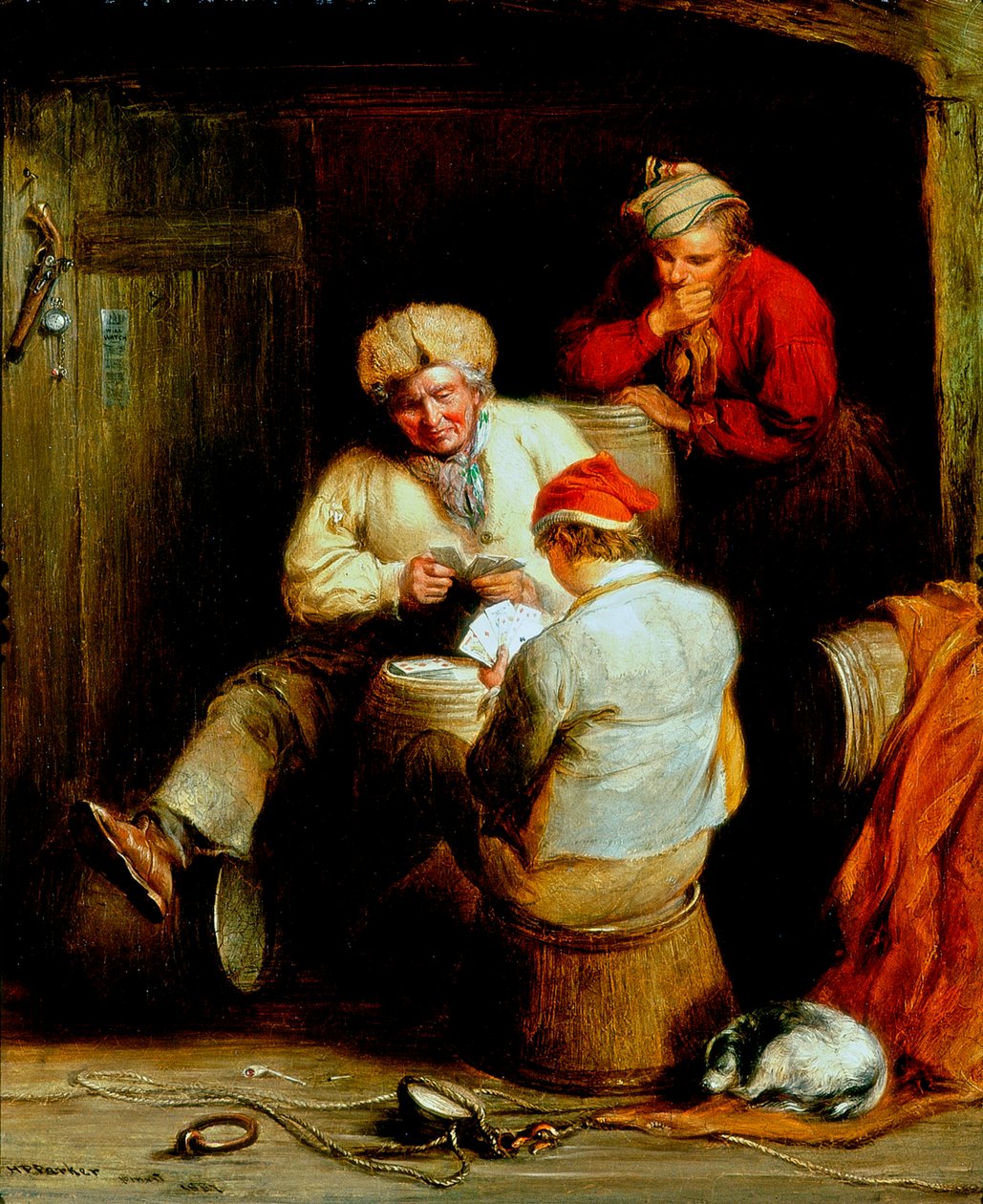 Contrebandiers jouant aux cartes - Henry Perlee Parker