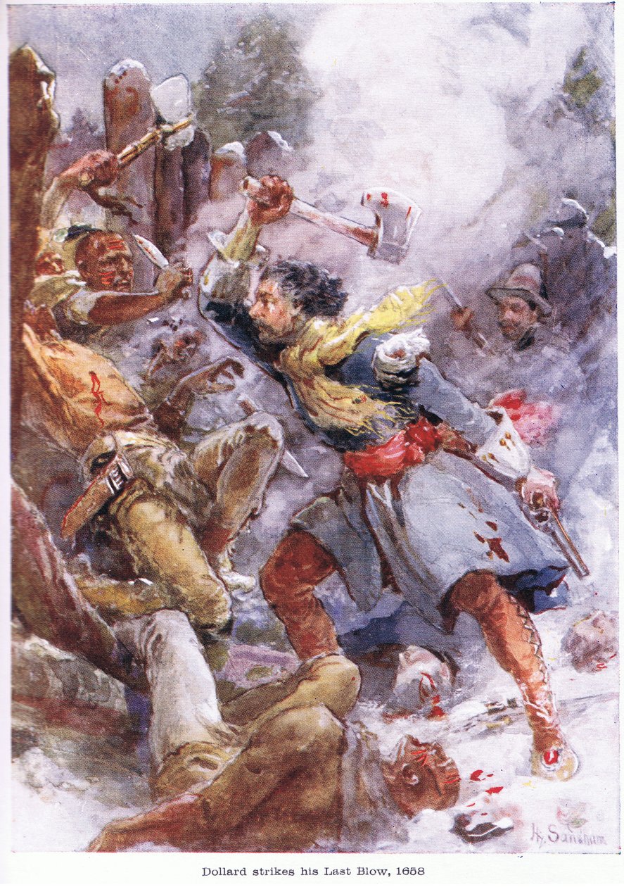 Dollard porte son dernier coup 1658, vers 1920 - Henry Sandham