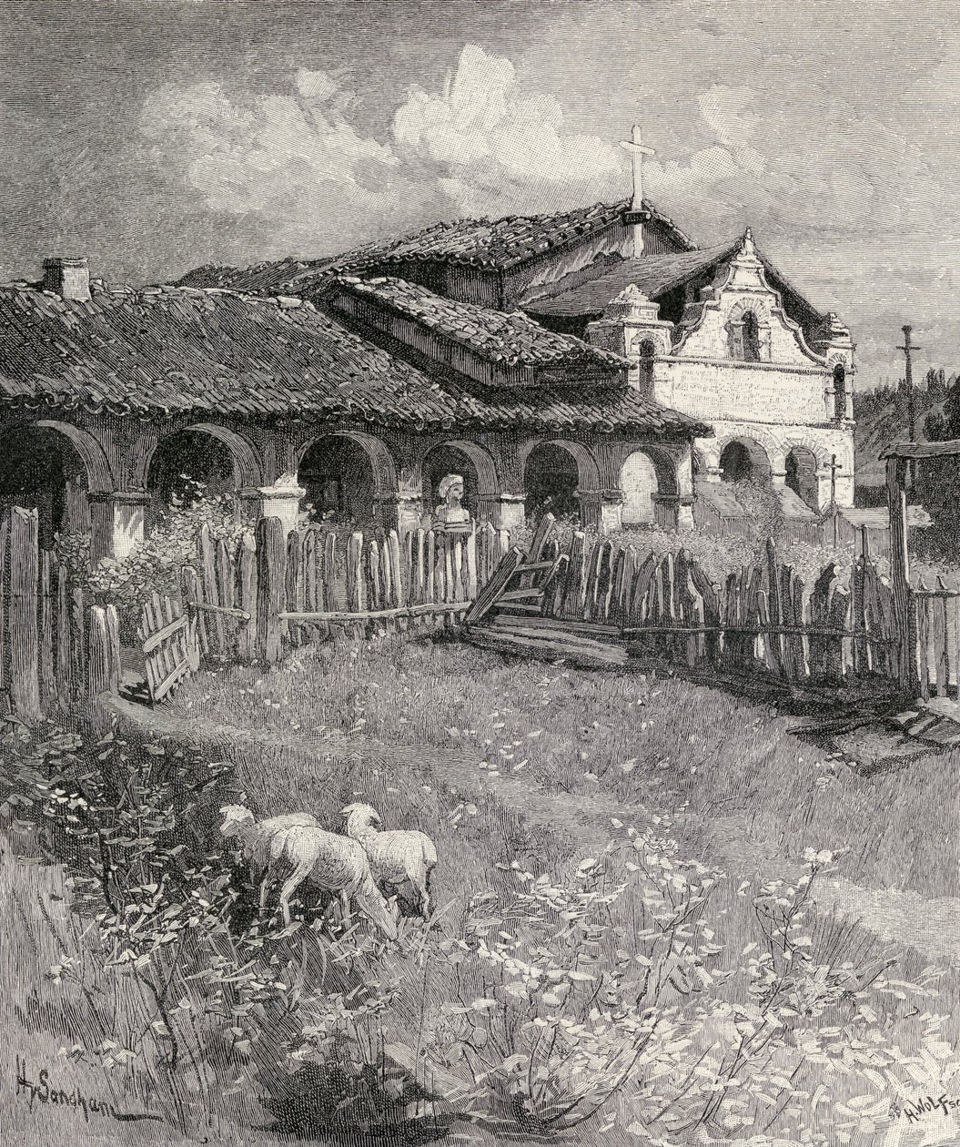 Mission San Antonio de Padua, Jolon, Californie, de 
