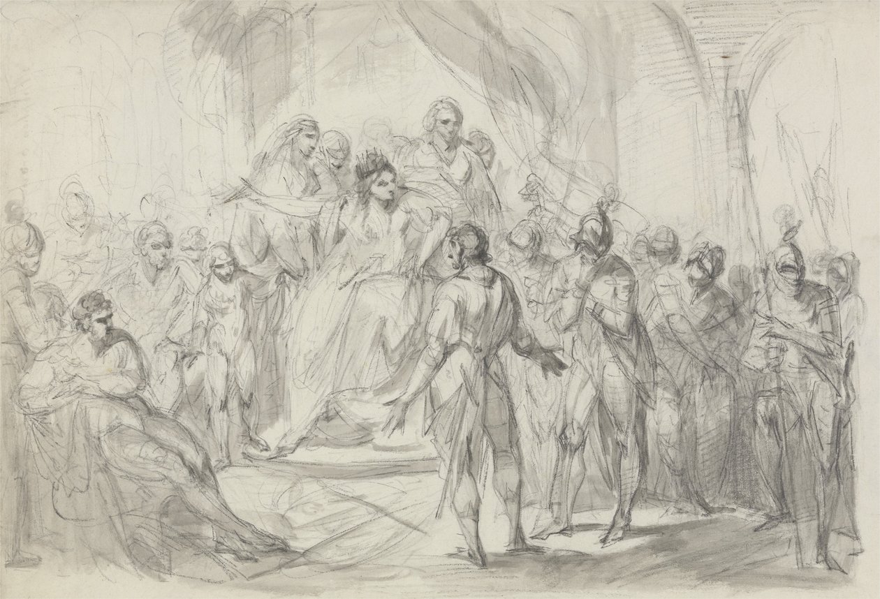 Stephen Brought Prisoner to Empress Mathilda - Henry Singleton
