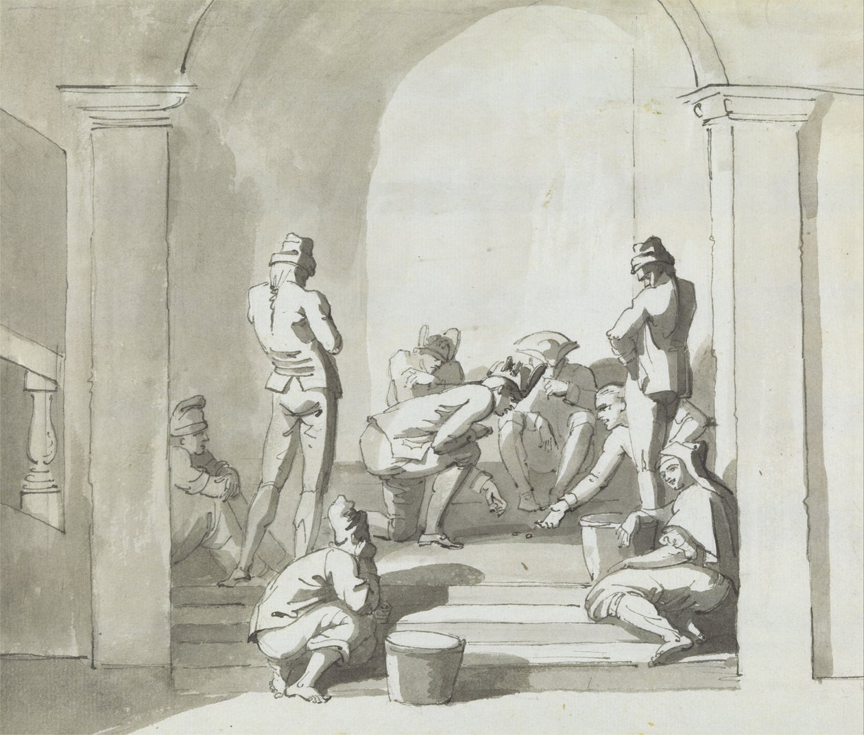Jouer aux dés, Trapani - Henry Tresham