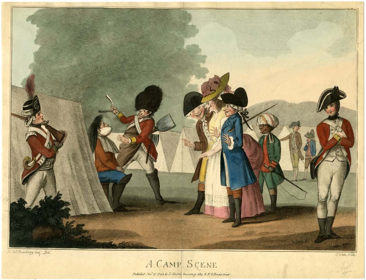 Une scène de camp, 1794 - Henry William Bunbury