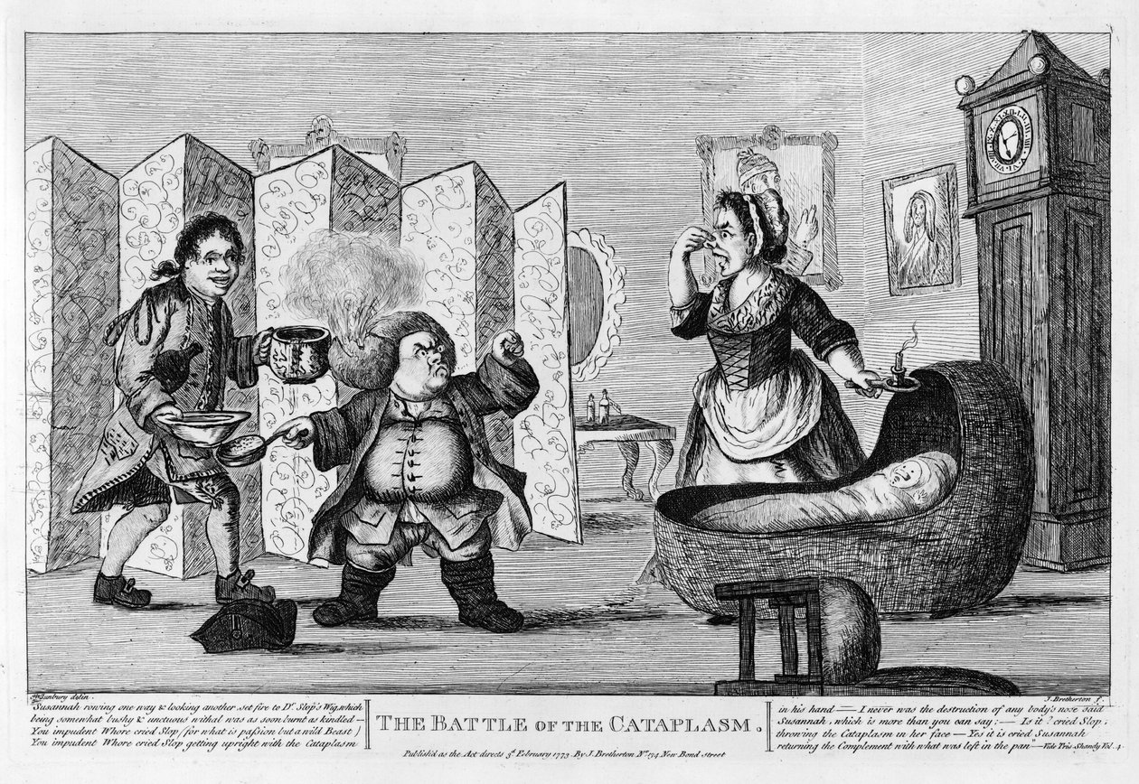 La bataille du cataplasme, publié en 1773 - Henry William Bunbury