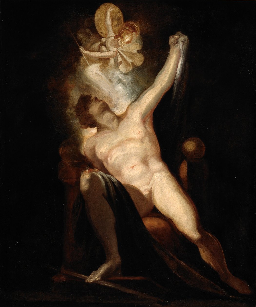 Le Paradis perdu de John Milton, Satan et la naissance du péché (Livre II, 746-758), Peinture n° 6 de la Galerie Milton - Henry  Fuseli