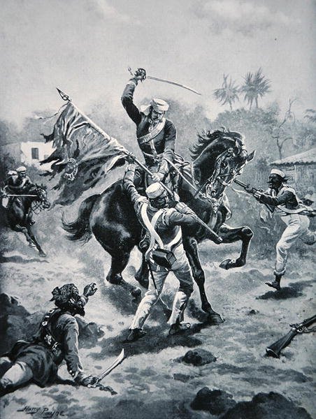 Lt Roberts remportant sa V.C., 2 janvier 1858, illustration de 