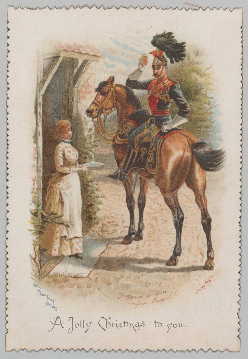 Un toast pour toi, belle demoiselle ! Un joyeux Noël à toi - Henry Payne