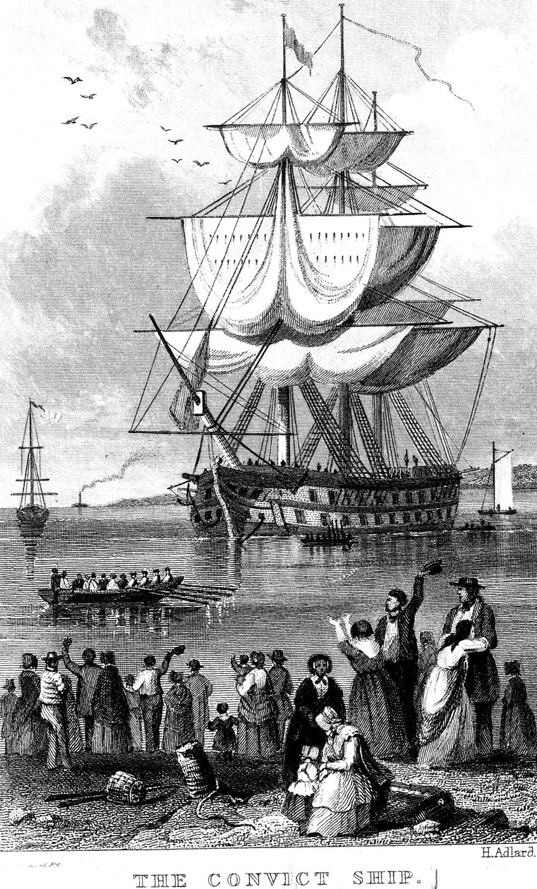 Le Navire de condamnés, vers 1820 - Henry Adlard