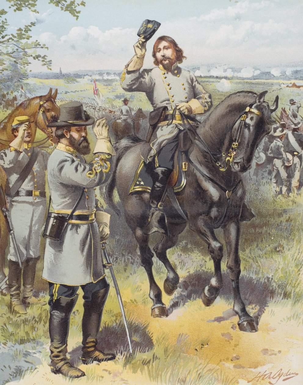 Le général Pickett recevant l