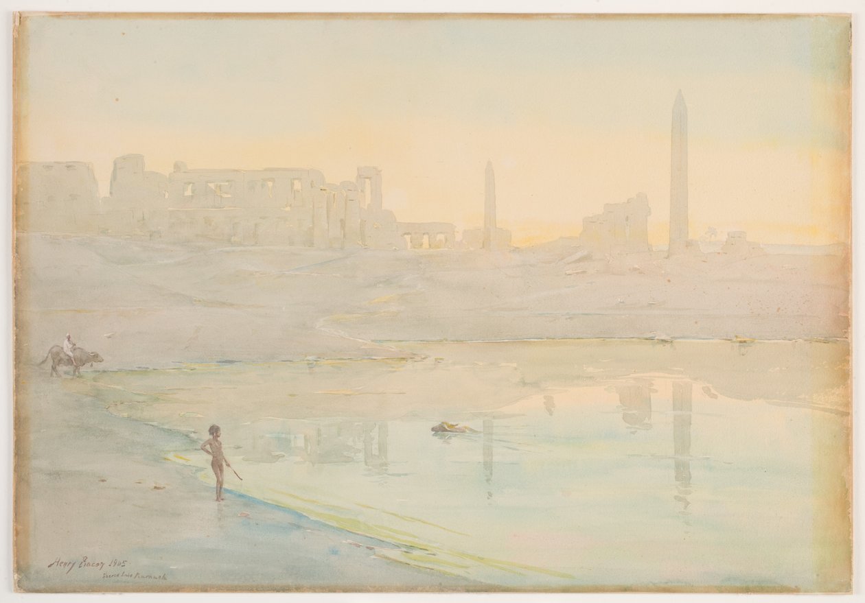 Lac Sacré, Karnak, 1905 - Henry Bacon