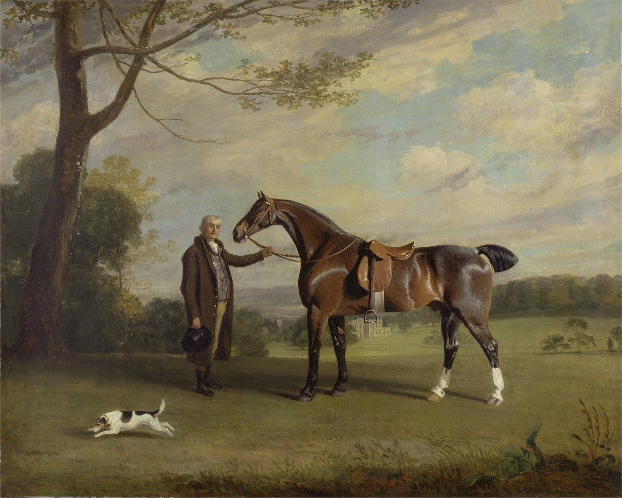 Le palefrenier du comte de Shrewsbury tenant un chasseur - Henry Bernard Chalon
