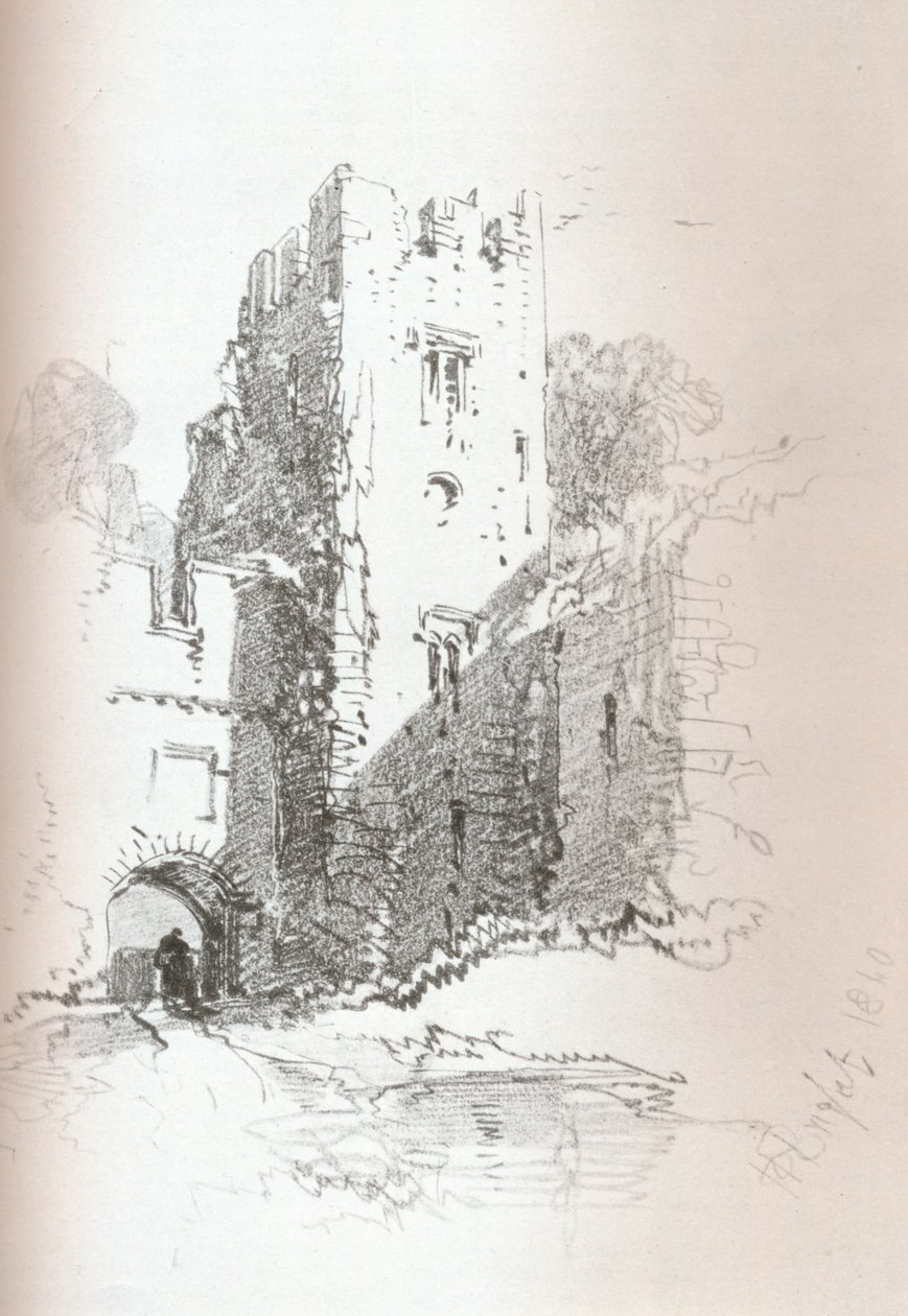 Château de Crookston, près de Paisley, 1840 - Henry Bright