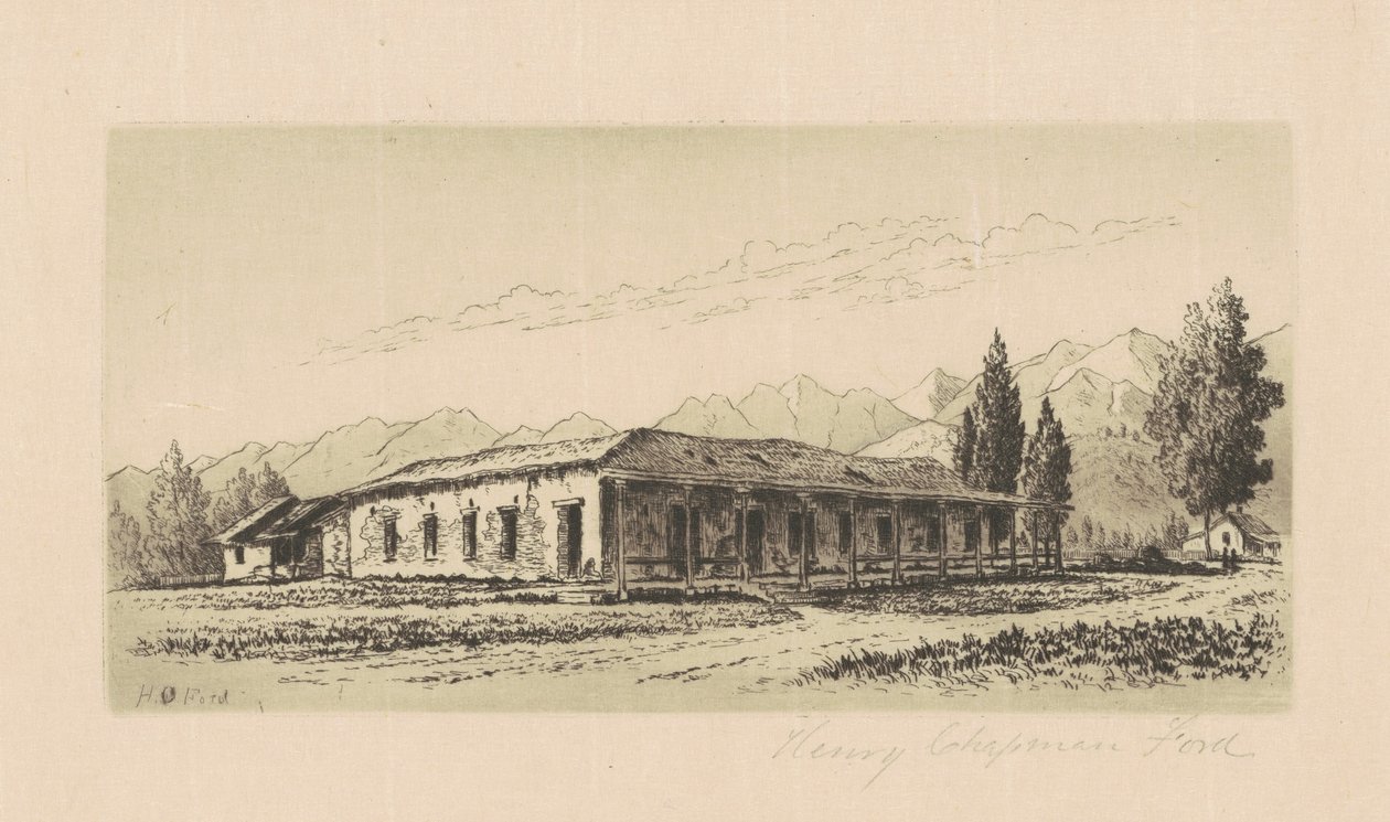 Maison Aguirre à Santa Barbara, vers 1880 - Henry Chapman Ford