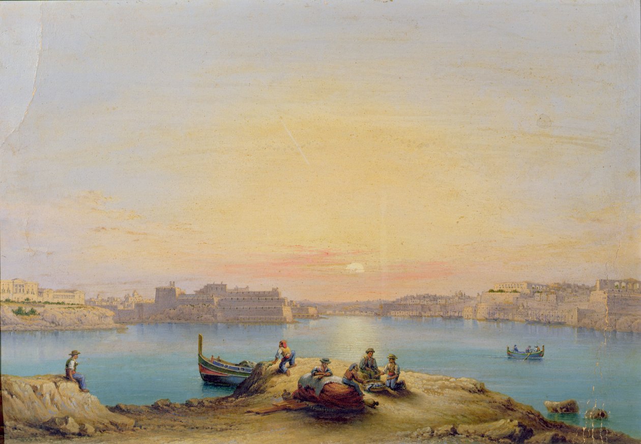 Port de La Valette au Coucher du Soleil - Henry Charles Ferro