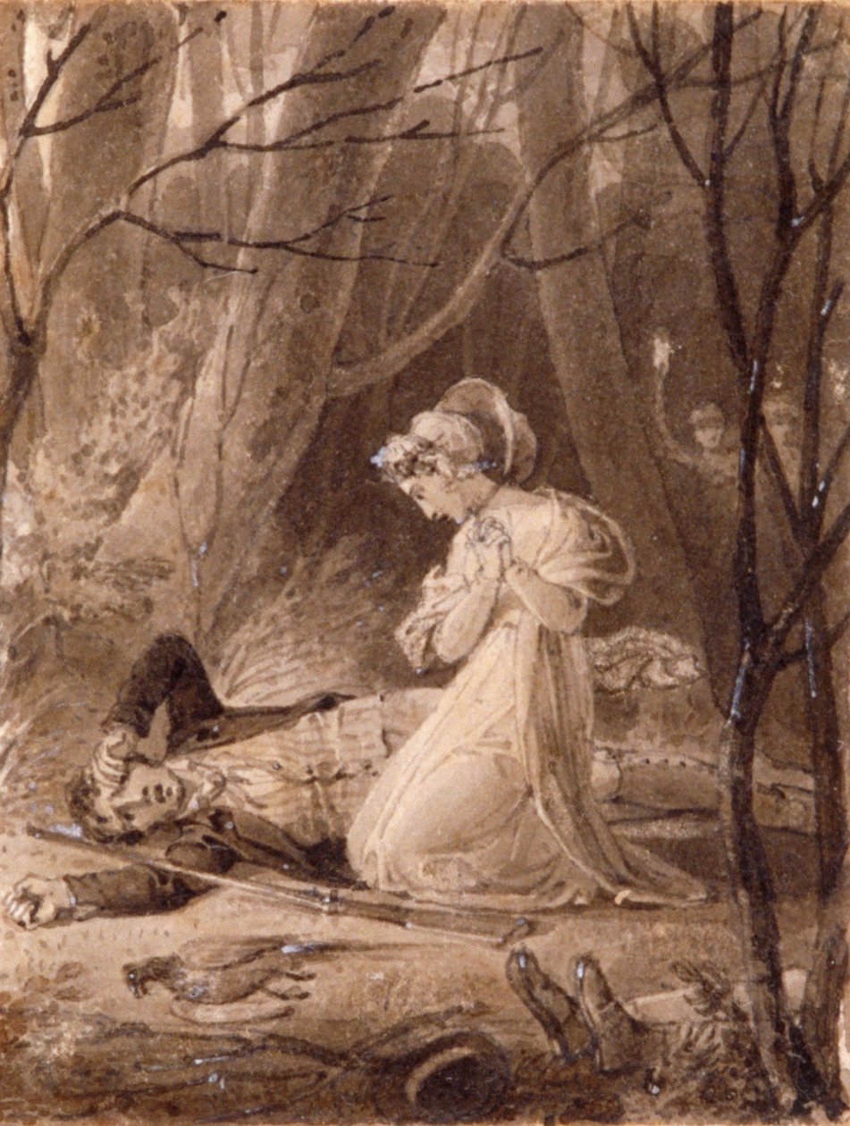Scène des Contes du hall de George Crabbe, 19ème siècle - Henry Corbould