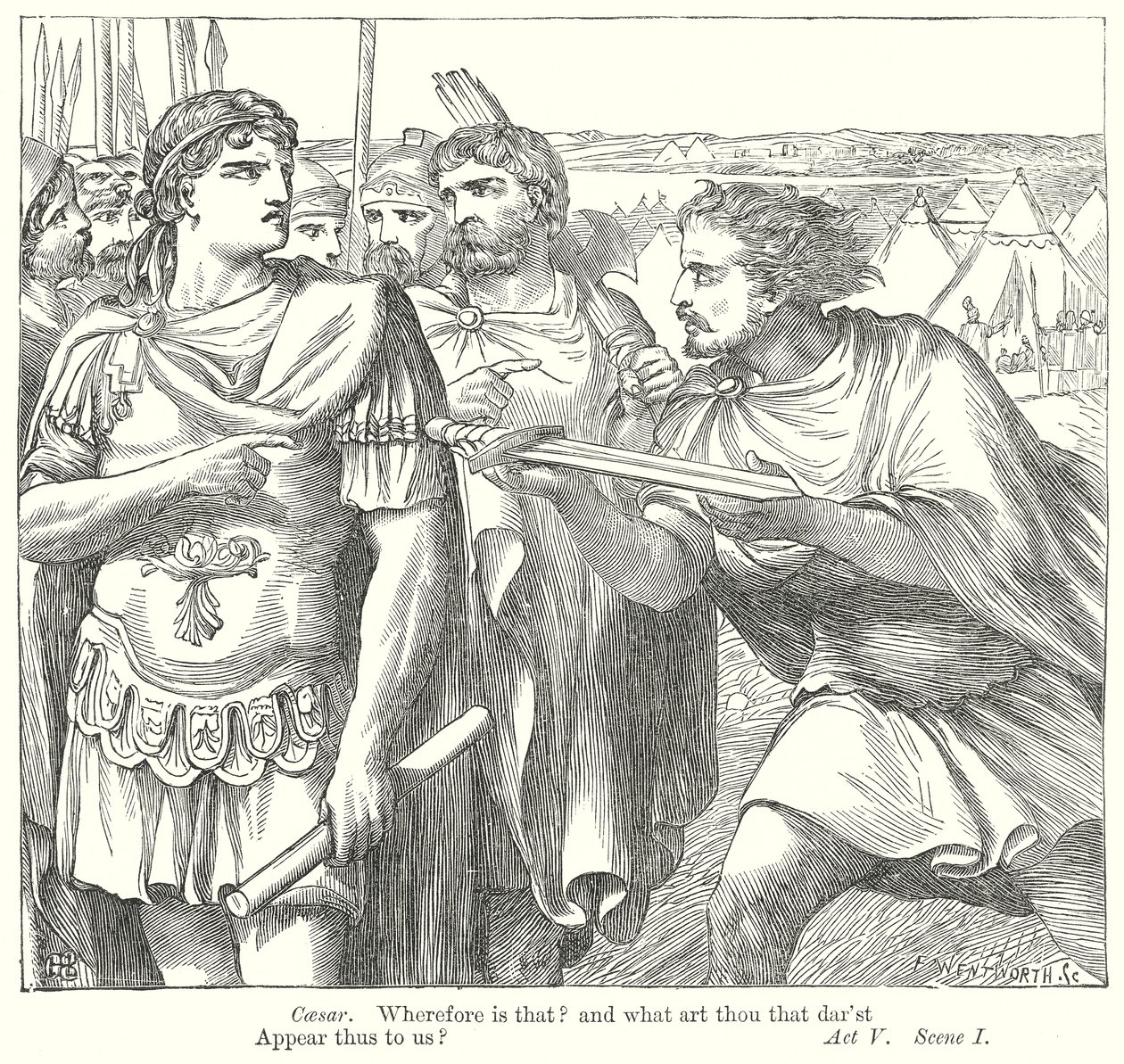 Antoine et Cléopâtre (gravure) - Henry Courtney (after) Selous