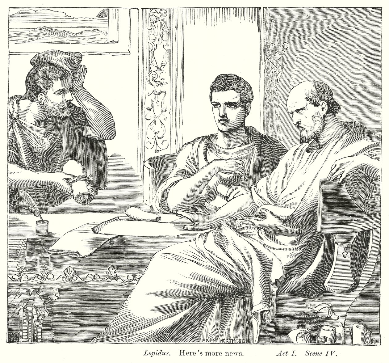 Antoine et Cléopâtre (gravure) - Henry Courtney (after) Selous