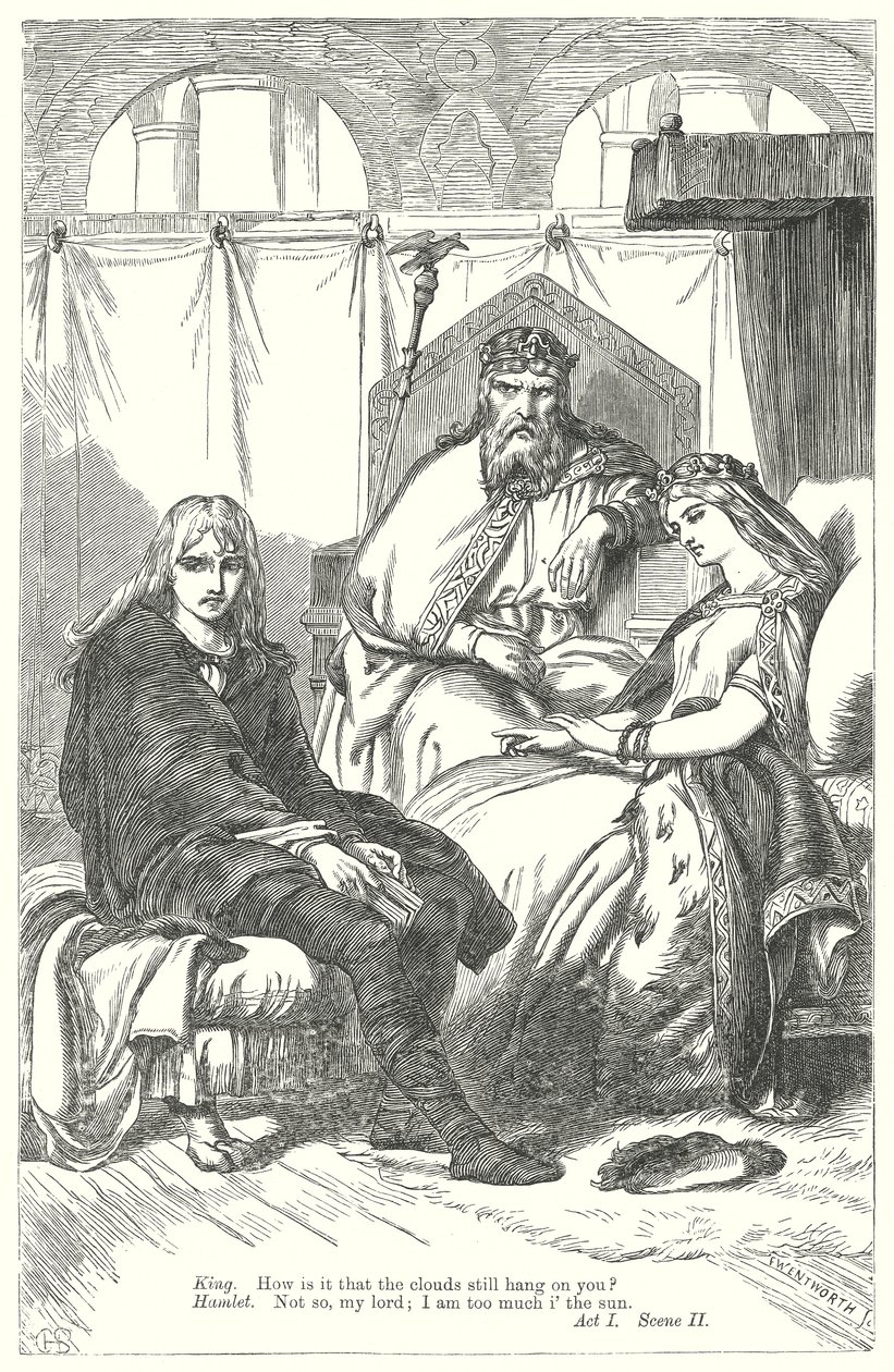 Hamlet (gravure) - Henry Courtney (after) Selous