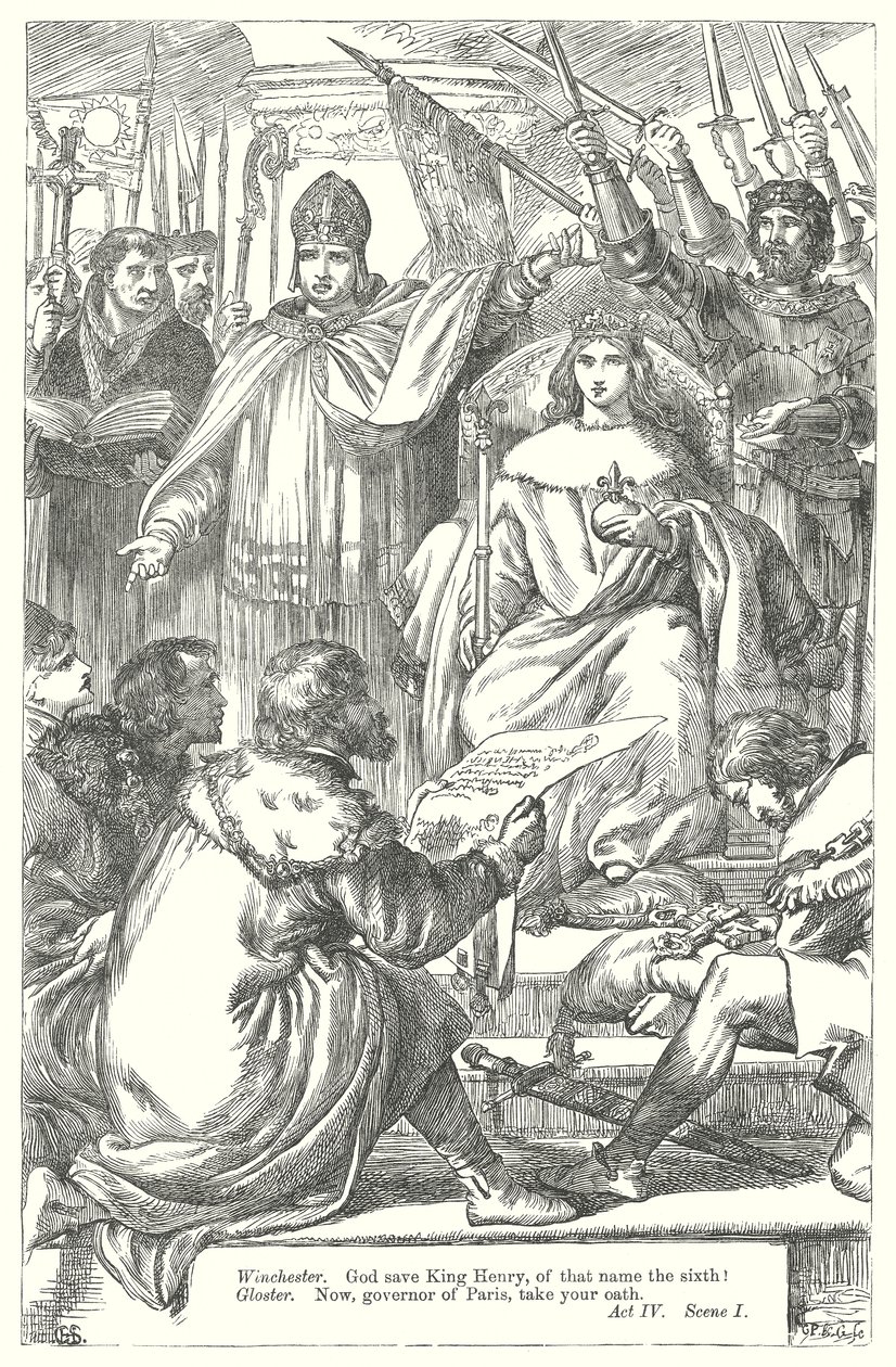 Le roi Henri VI, première partie (gravure) - Henry Courtney (after) Selous