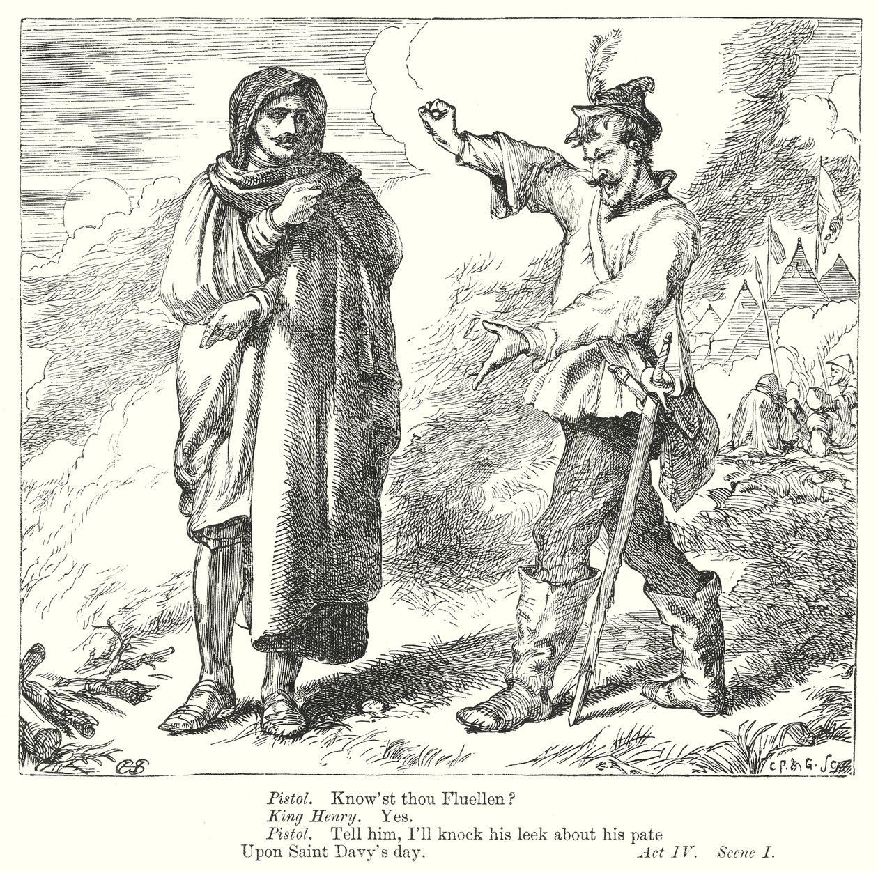 Le roi Henri V (gravure) - Henry Courtney (after) Selous