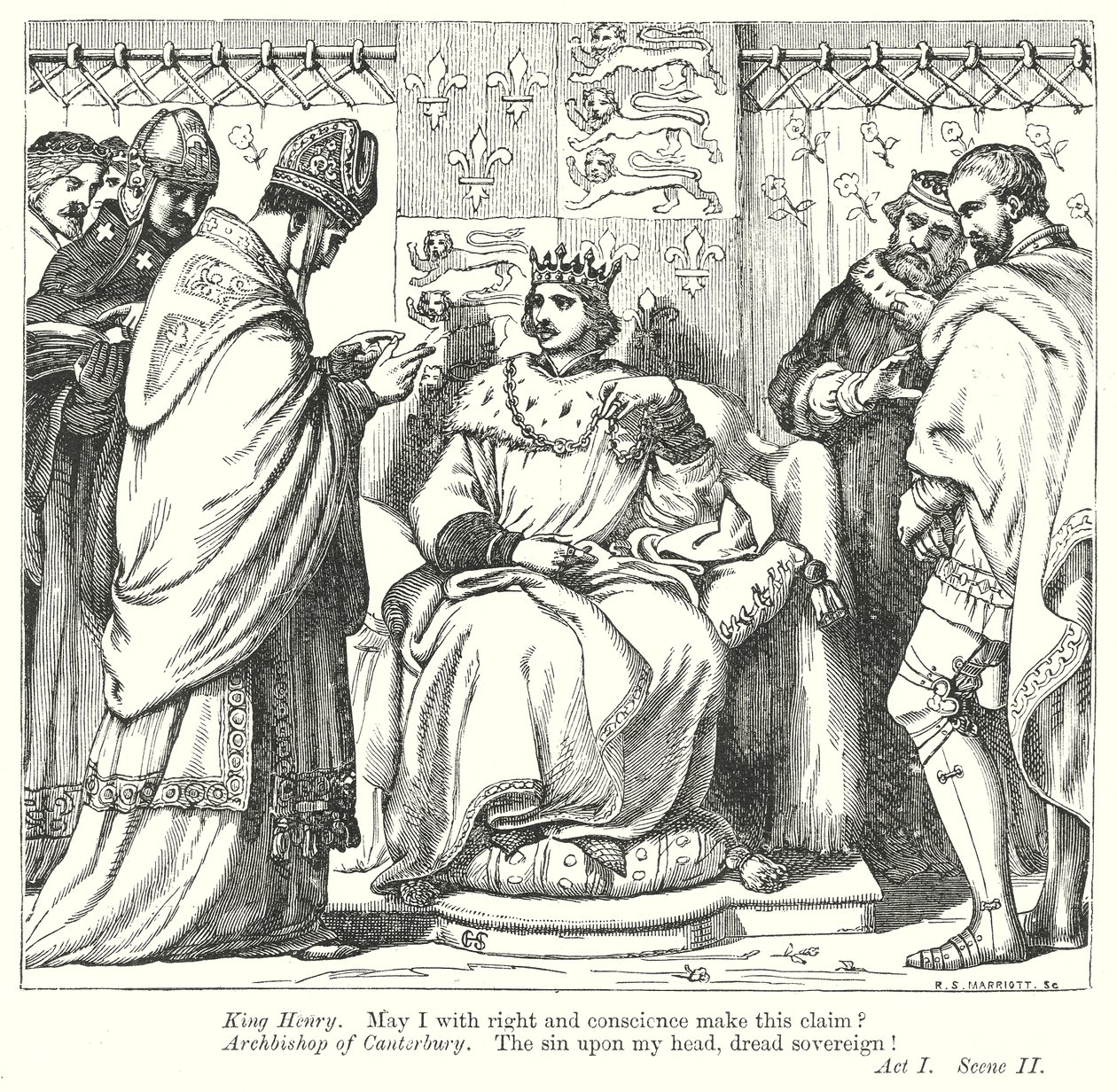 Le roi Henri V (gravure) - Henry Courtney (after) Selous