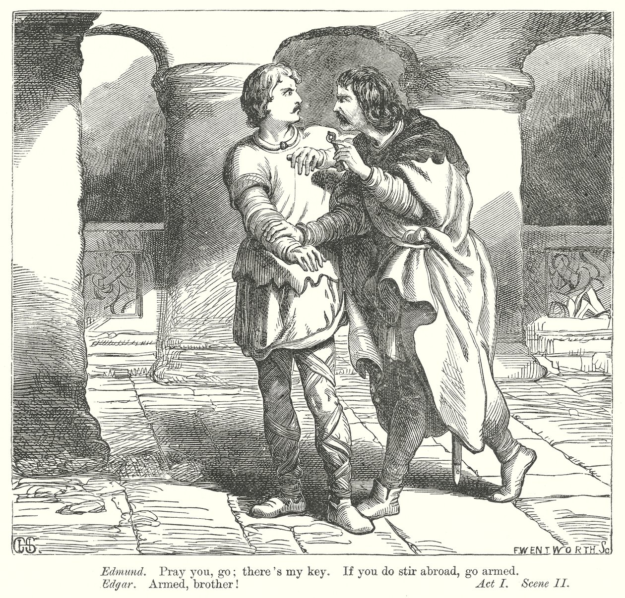 Le Roi Lear (gravure) - Henry Courtney (after) Selous