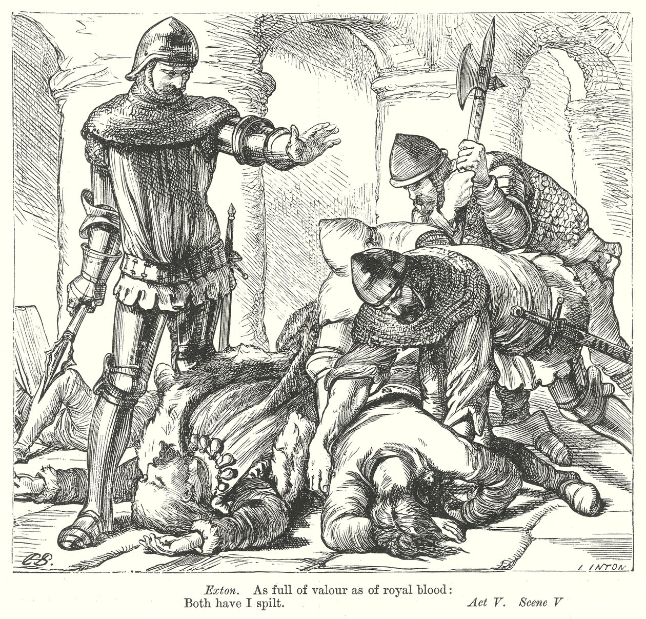 Le roi Richard II (gravure) - Henry Courtney (after) Selous
