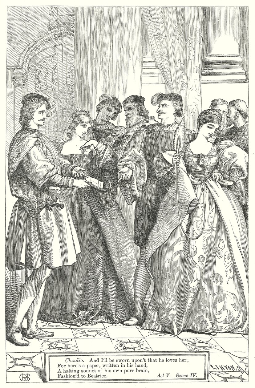 Much Ado About Nothing (gravure) - Henry Courtney (after) Selous