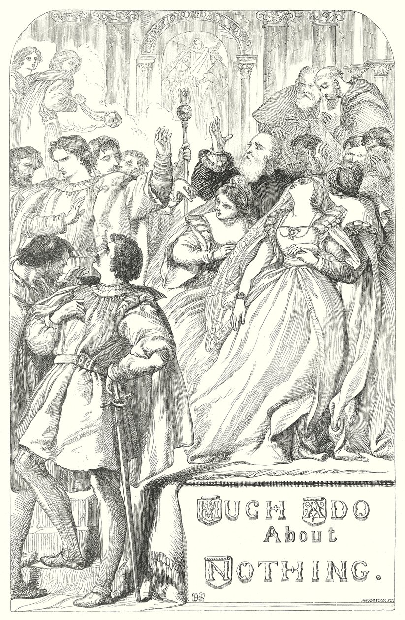 Much Ado About Nothing (gravure) - Henry Courtney (after) Selous