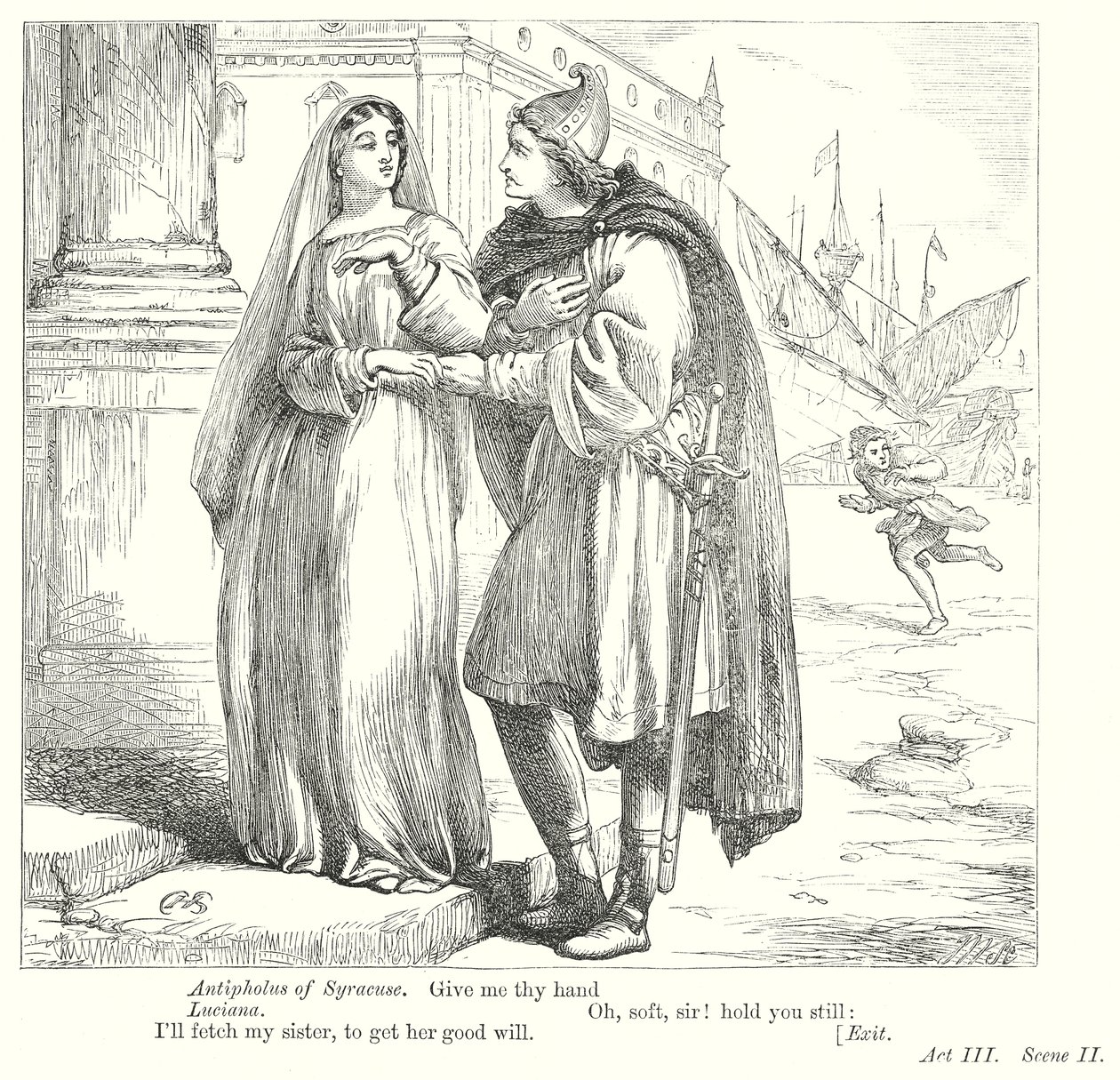 La comédie des erreurs (gravure) - Henry Courtney (after) Selous