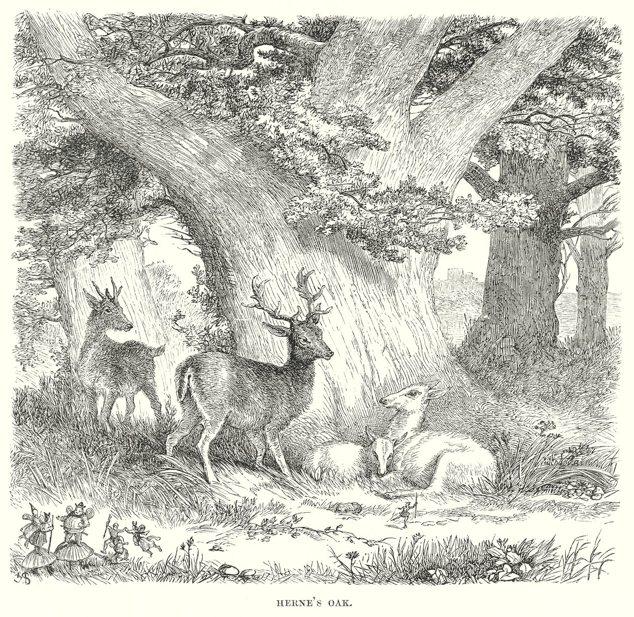 Les Joyeuses Commères de Windsor (gravure) - Henry Courtney (after) Selous
