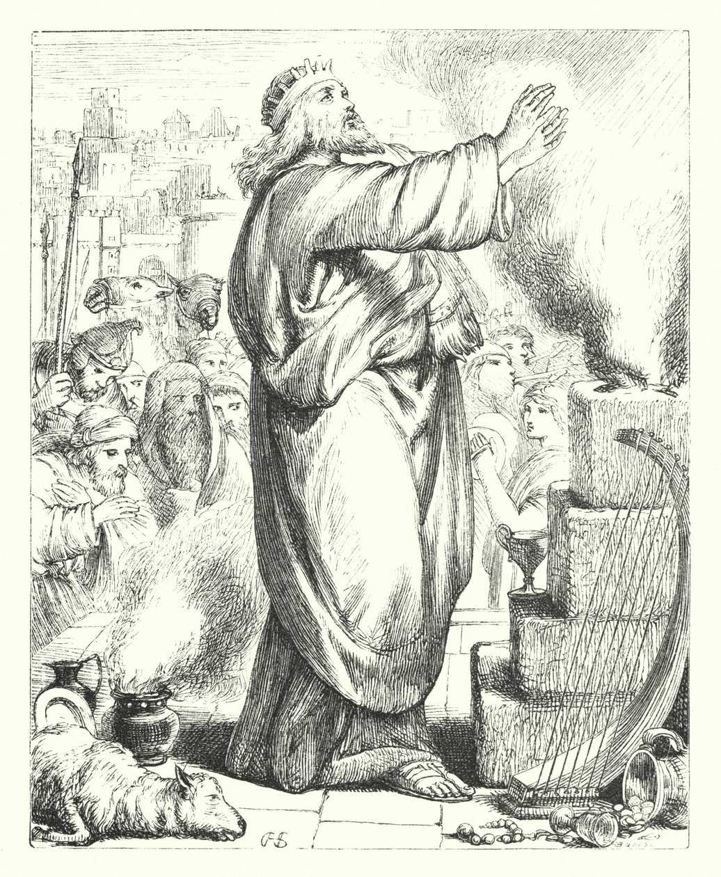 Le Sacrifice de David - Henry Courtney (after) Selous