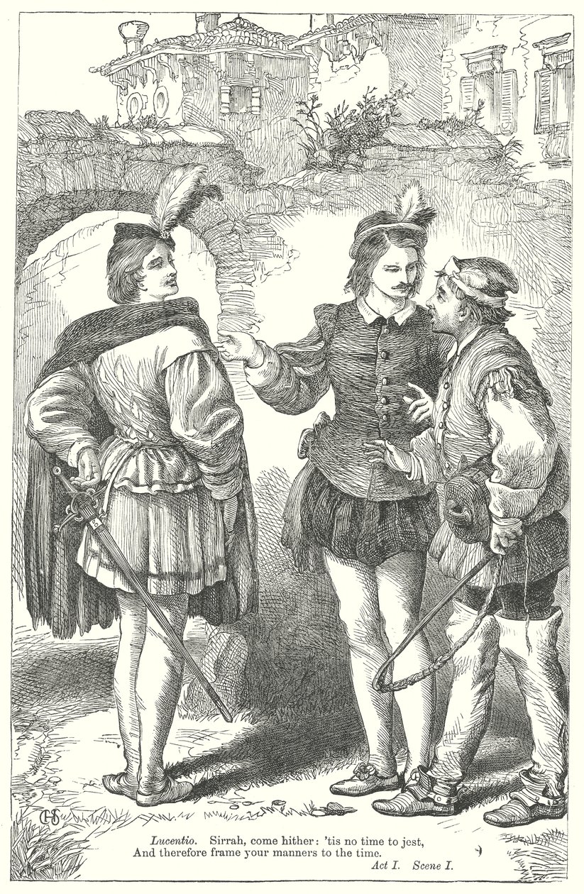 La Mégère apprivoisée (gravure) - Henry Courtney (after) Selous