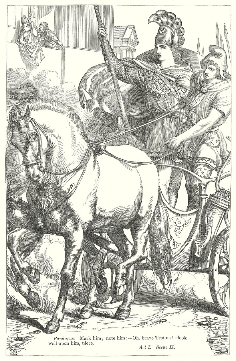 Troïlus et Cressida (gravure) - Henry Courtney (after) Selous