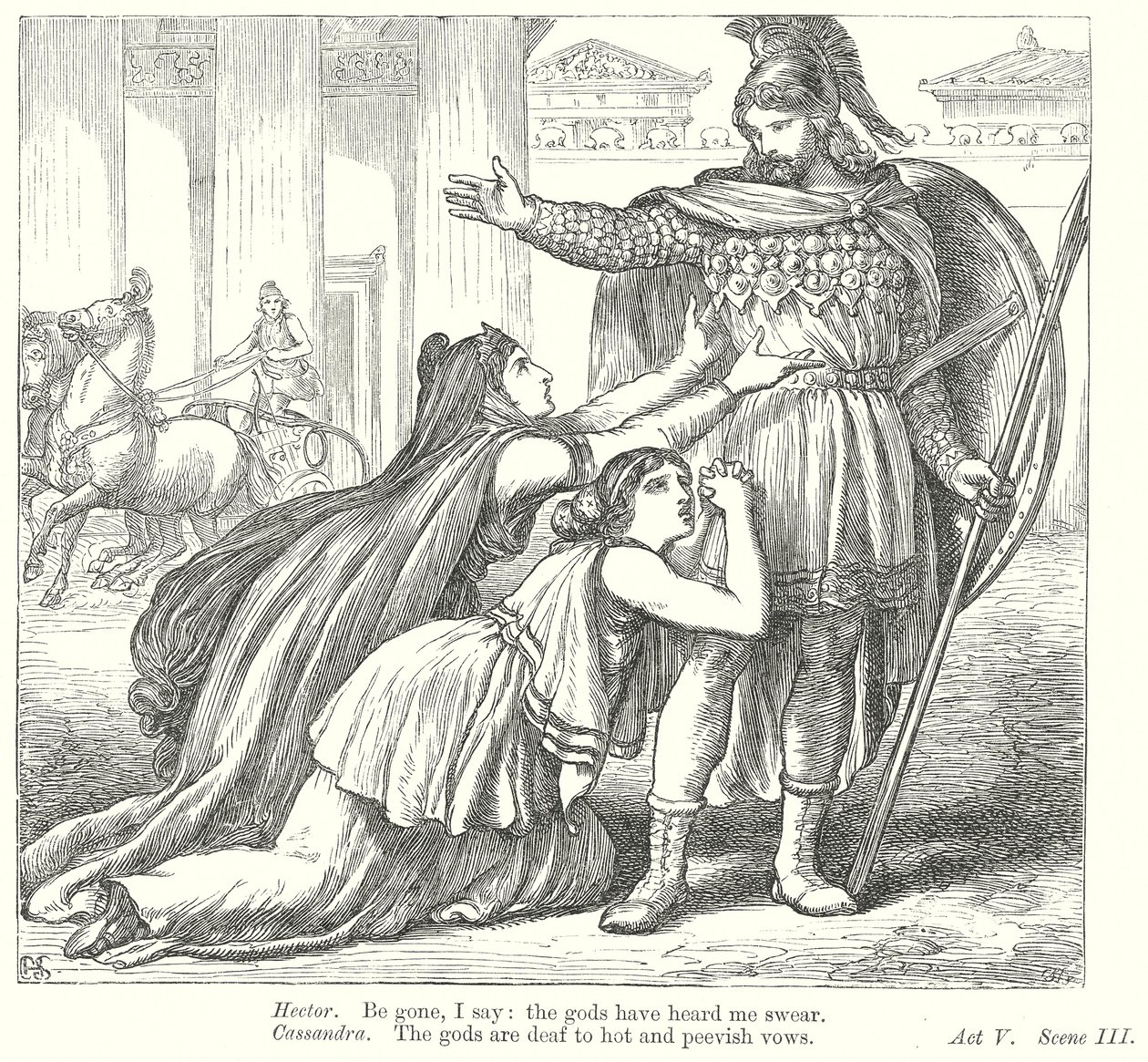 Troïlus et Cressida (gravure) - Henry Courtney (after) Selous