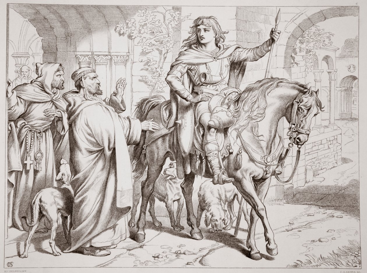 Hereward informe son oncle le Prieur qu