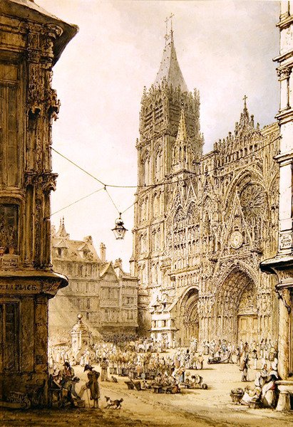 Cathédrale de Rouen, façade ouest - Henry Edridge