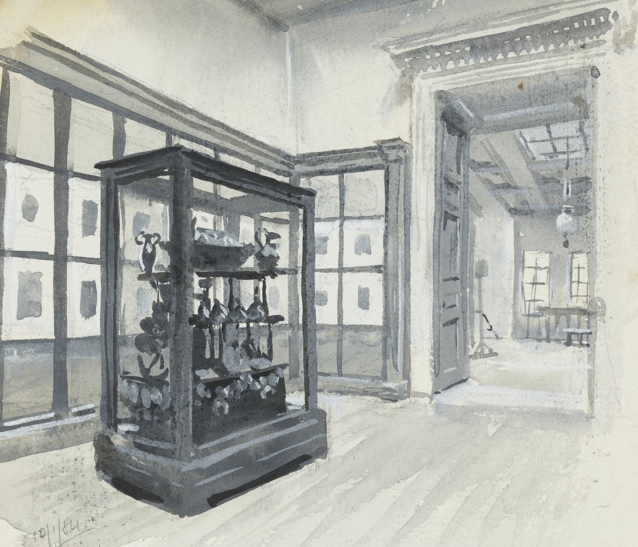 Vue intérieure du British Museum montrant la galerie des gravures - Henry Edward Tidmarsh