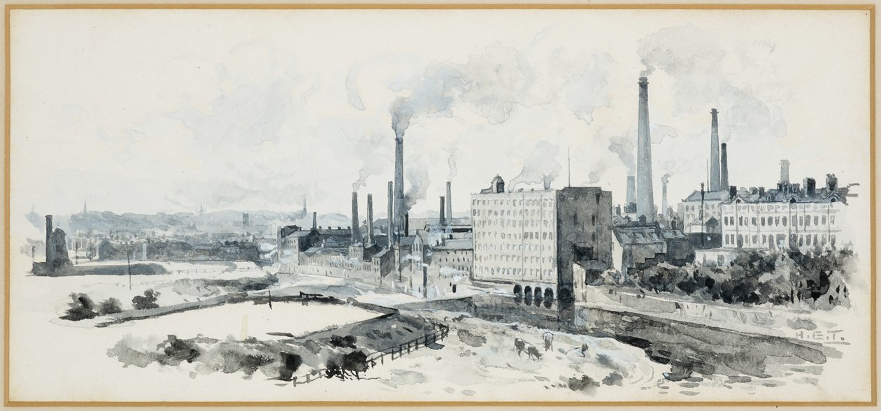Lower Broughton depuis le Crescent, Salford - Henry Edward Tidmarsh