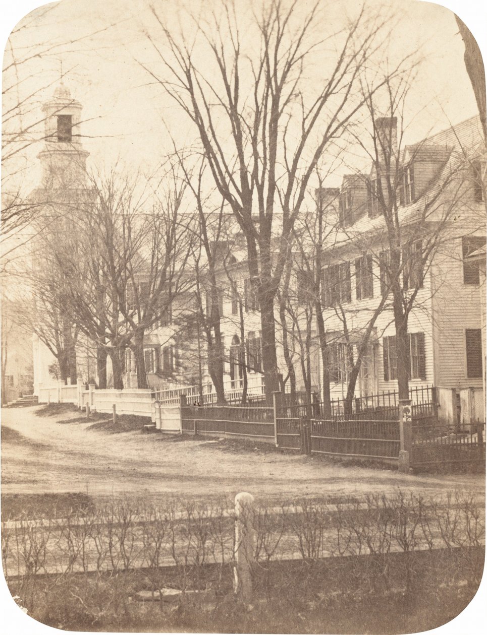 Église du Dartmouth College, Maison du Professeur Clement Long, Maison du Président Nathan..., vers 1858 - Henry F Herbert