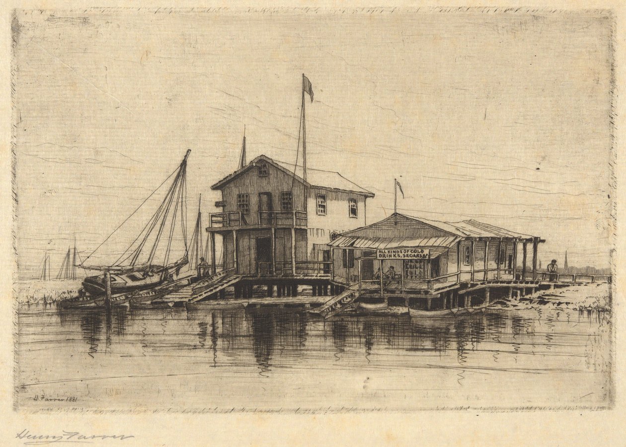 Au bord du ruisseau, Long Island - Henry Farrer