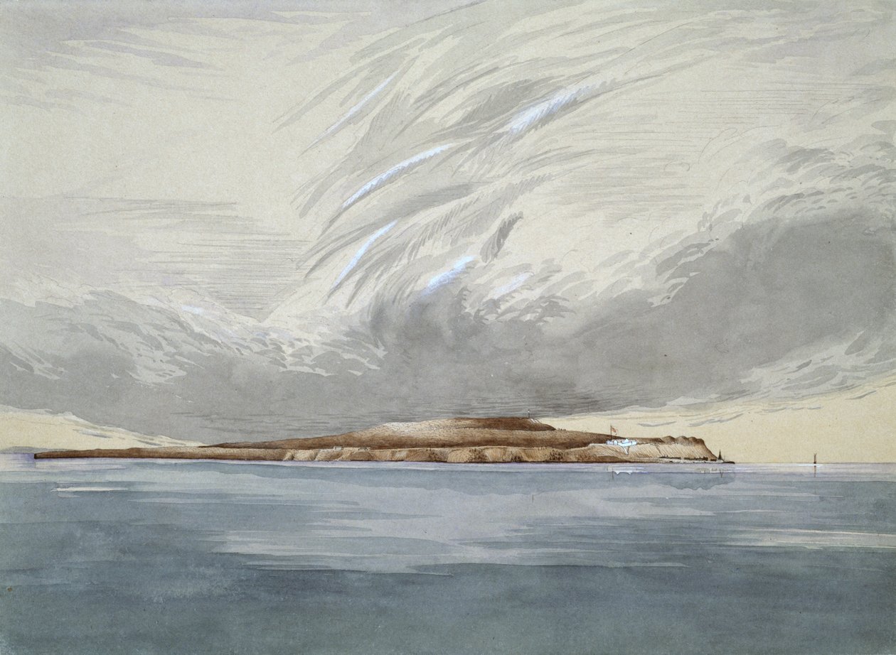 Fort et île de Mackinaw, octobre 1842 - Henry Francis Ainslie