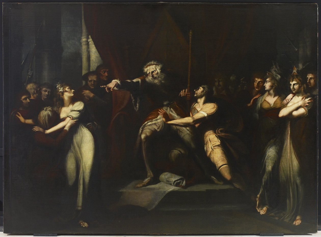 Lear bannissant Cordelia, vers 1784-90 - Johann Heinrich Füssli