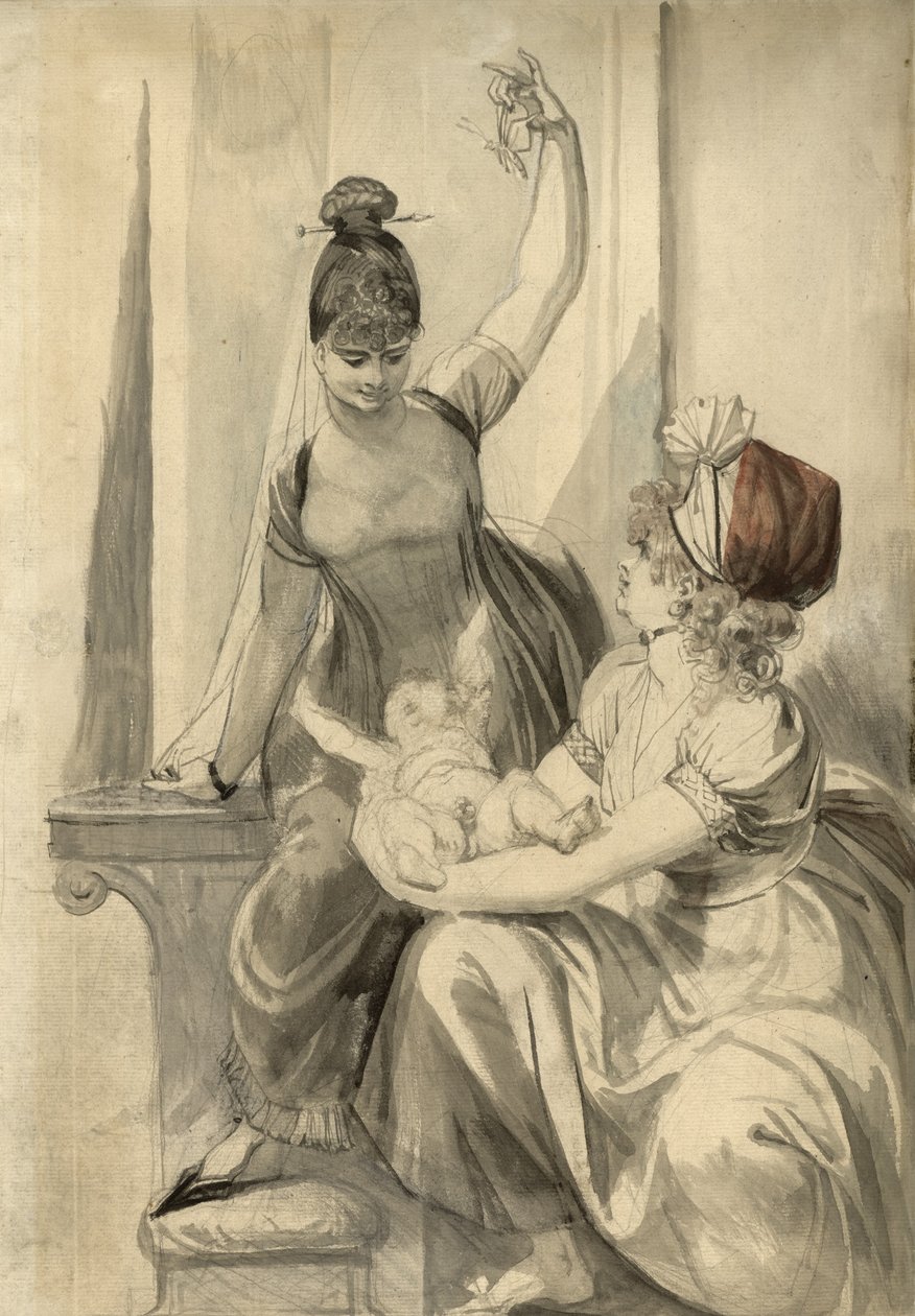 Mère et sa famille à la campagne, 1806-1807 - Johann Heinrich Füssli