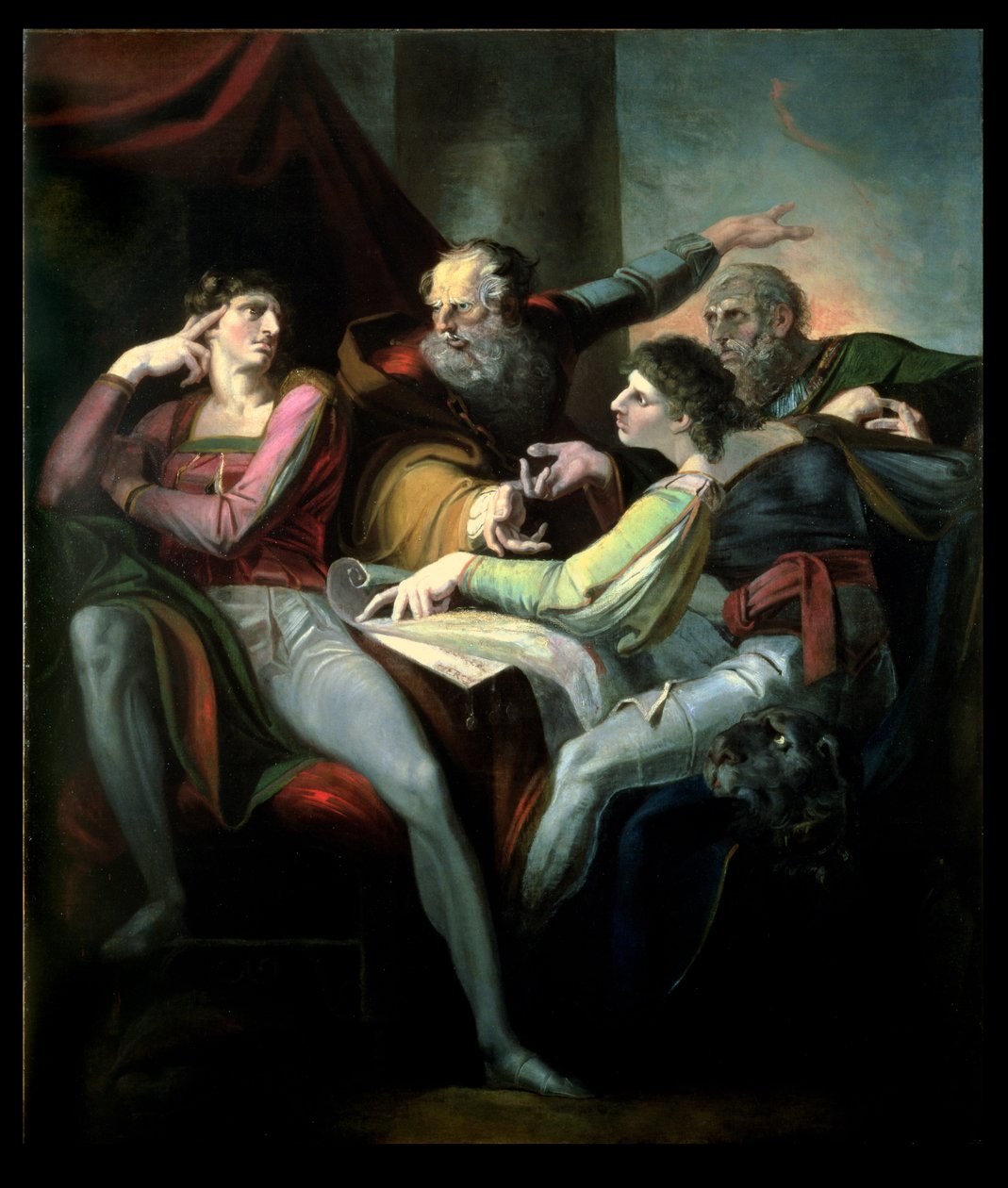 La dispute entre Hotspur, Worcester, Mortimer et Glendower, 1784 - Johann Heinrich Füssli