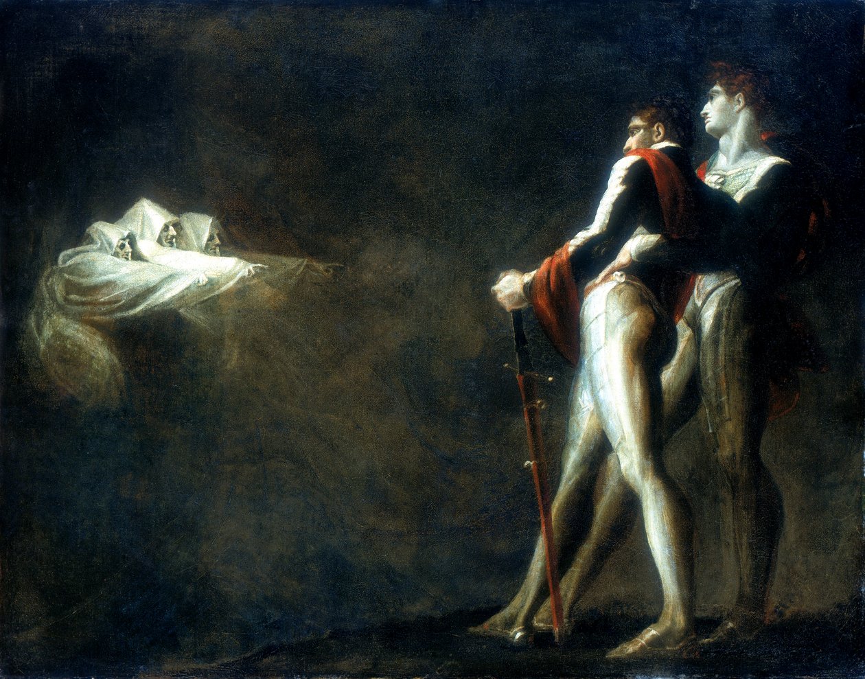Les trois sorcières apparaissant à Macbeth et Banquo, fin XVIIIe siècle - Johann Heinrich Füssli