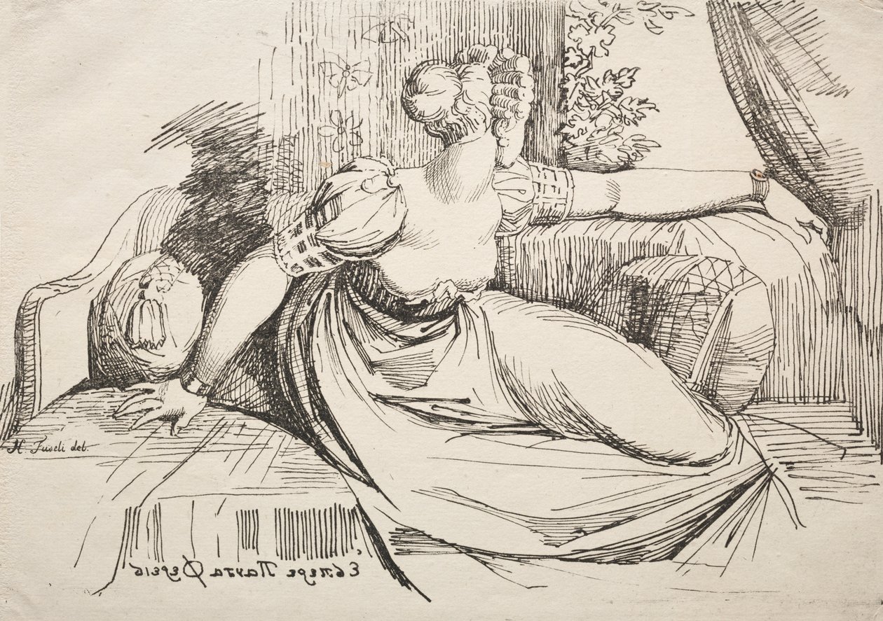 Femme sur un Sofa - Johann Heinrich Füssli