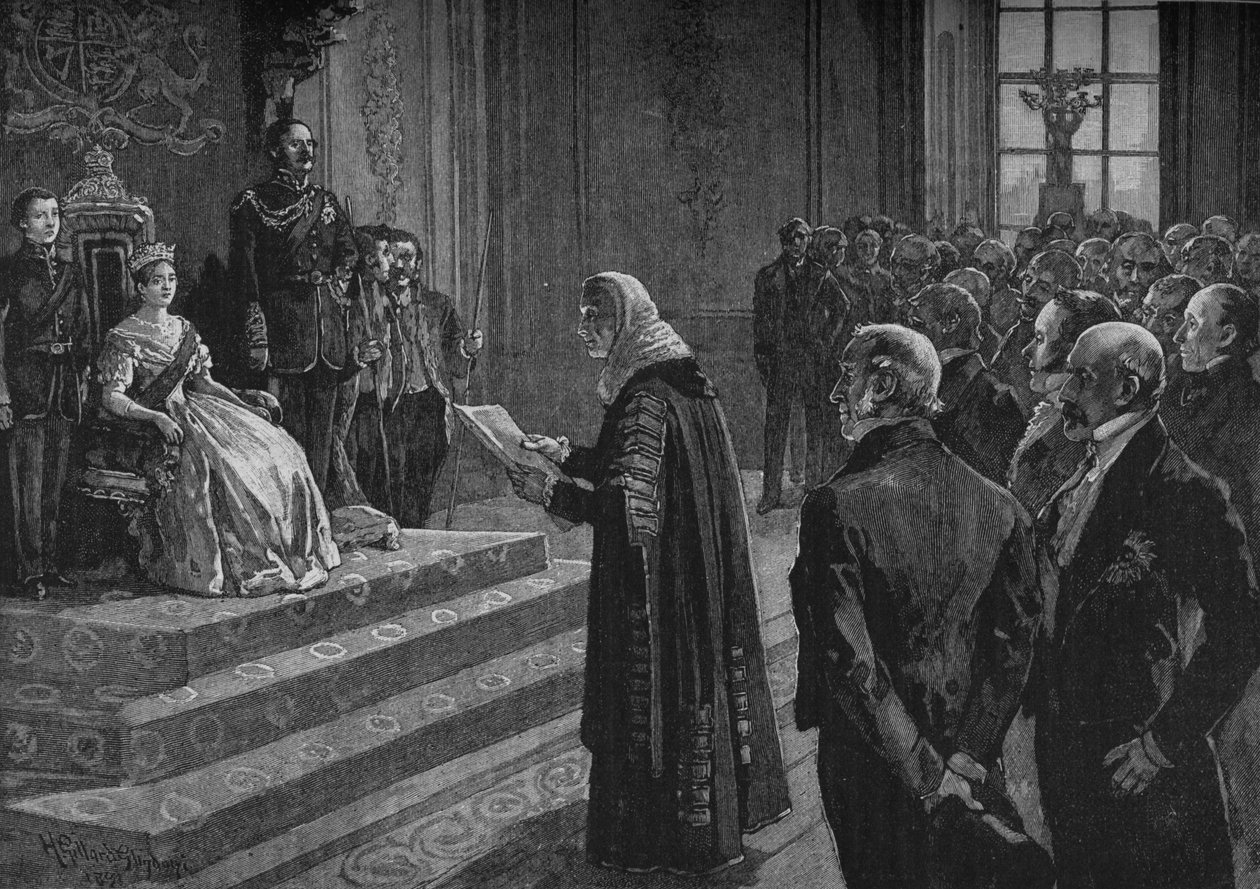 Pairs et Communes présentant une adresse patriotique à la reine à la veille de la guerre de Crimée, 1891 - Henry Gillard Glindoni