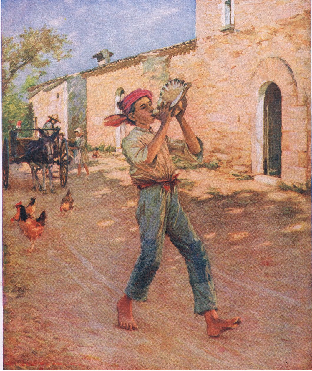 Poissons pleurant en Espagne, illustration de My Magazine, 1925 - Henry Herbert La Thangue